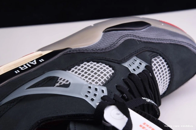 Rep Husky Retro 4 Off CV9388-001 White Bred Air Jordan x 0709